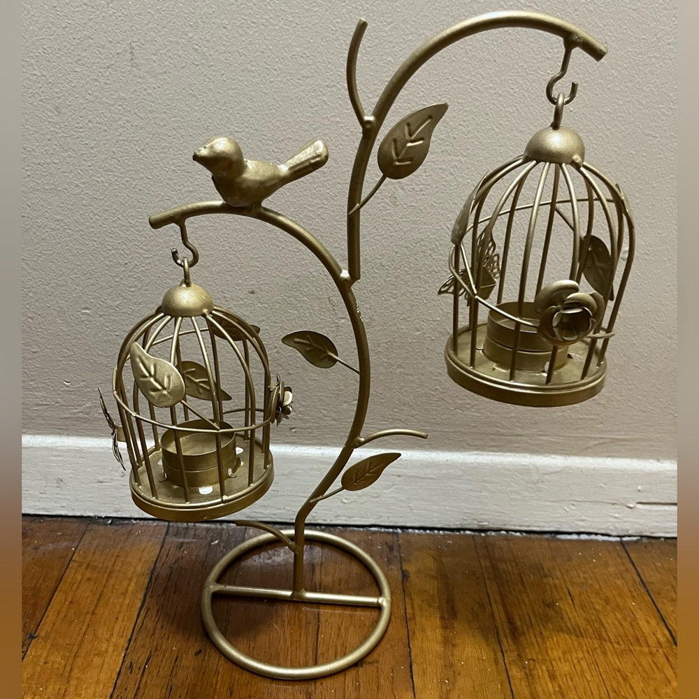 Bird Cage Candle Holder